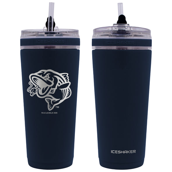 Gwinnett Stripers Solid Navy Engraved 26 Oz Flex Bottle