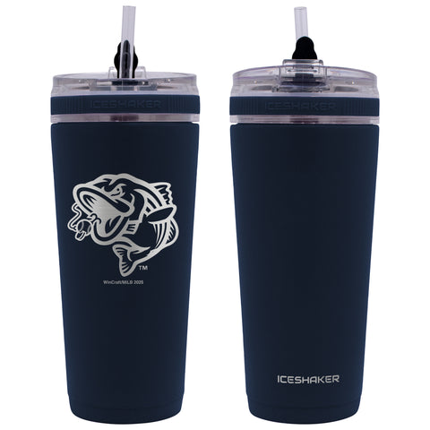 Gwinnett Stripers Solid Navy Engraved 26 Oz Flex Bottle