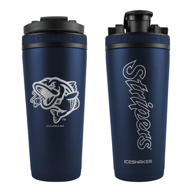 Gwinnett Stripers Wincraft 26 OZ Navy Engraved Shaker Bottle