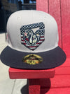 Gwinnett Stripers New Era 2024 4th of July Navy On-Field 59FIFTY Fitted Cap