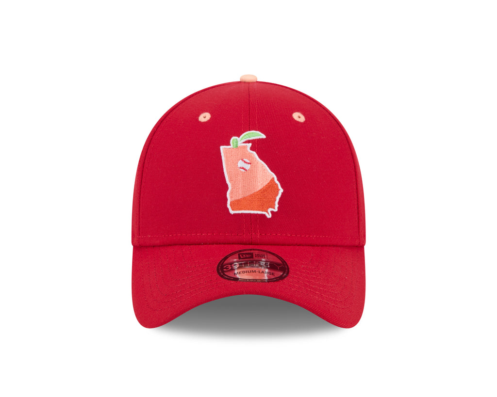 Gwinnett Stripers New Era Georgia Peaches 39Thirty Flex Cap