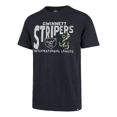Gwinnett Stripers 47' Brand Navy Forkball Scrum Tee