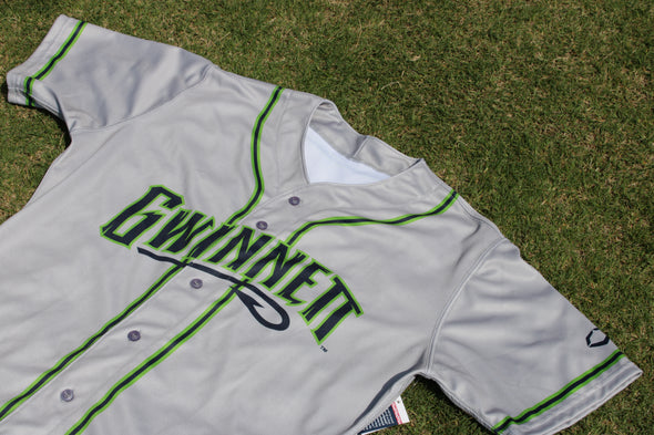 Gwinnett Stripers EVOSHIELD Sports Replica Road  Jersey- Grey