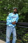 Gwinnett Stripers Official League Light Blue Summer Satin Bomber Jacket