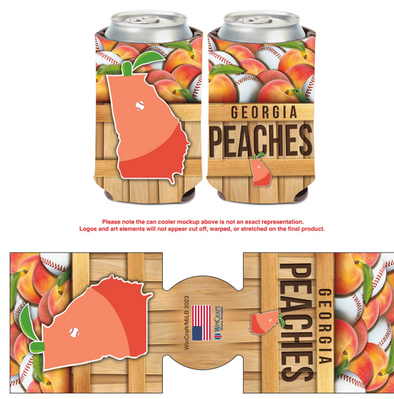 Gwinnett Stripers Georgia Peaches Wincraft Baseball Can Cooler