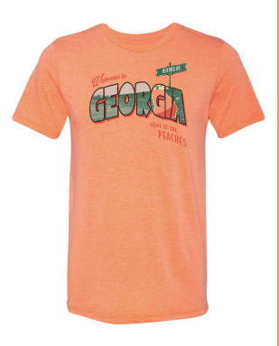 Gwinnett Stripers 108 Stitches Georgia Peaches PostCard Tee