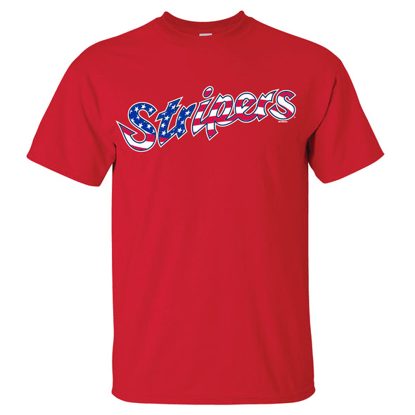 Gwinnett Stripers Bimm Ridder 4th of July Home Jersey Red Tee