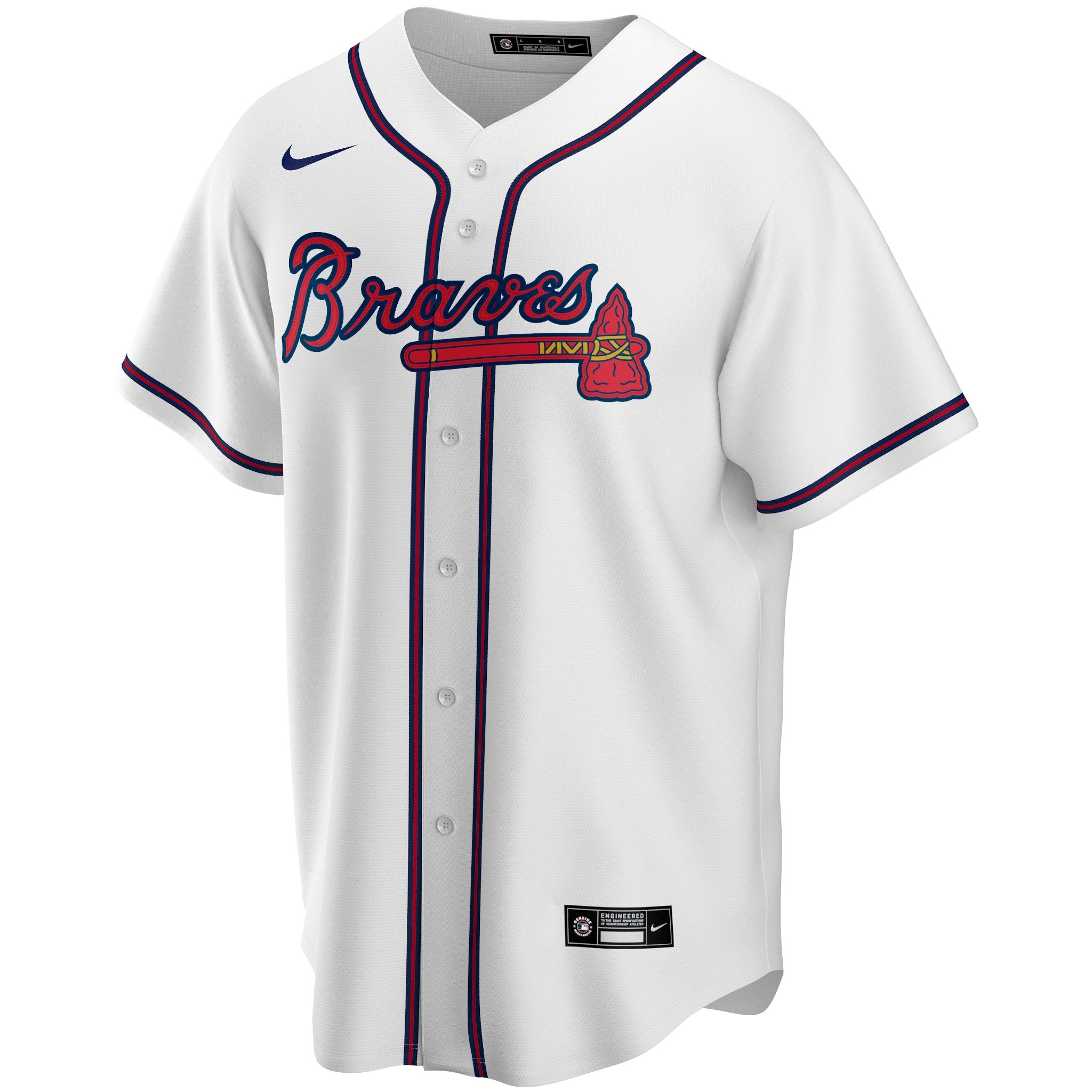 Atlanta Braves Nike Replica Home White Jersey – Gwinnett Stripers